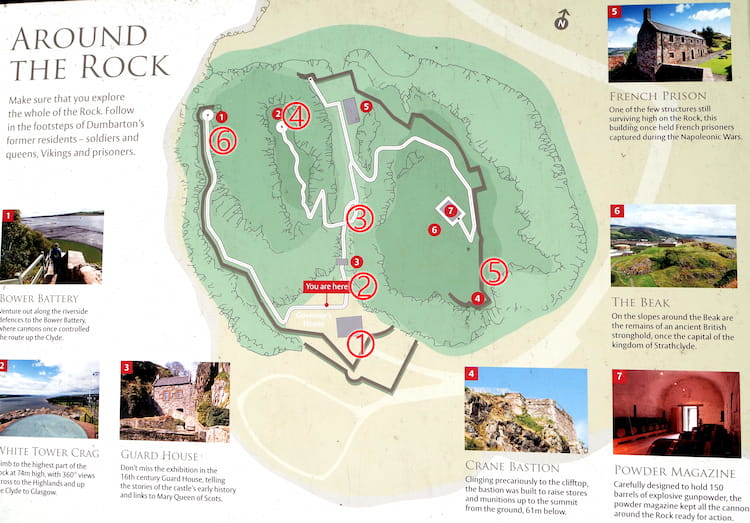 Dumbarton Castle Map