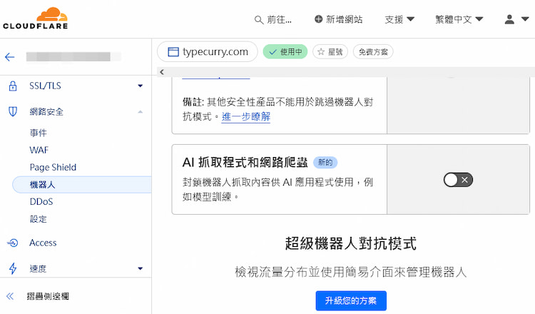 Cloudflare, Block AI Scrapers and Crawlers