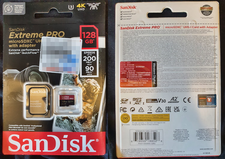 SanDisk ExtremePRO microSDXC 128GB記憶卡