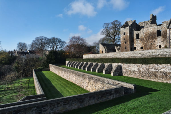 terraced gardens, Aberdour Castle