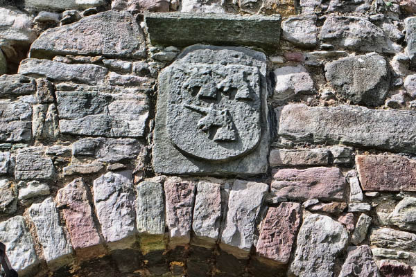 Three unicorn heads, Craigmillar Castle