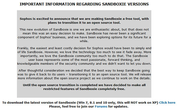 Sandboxie open source