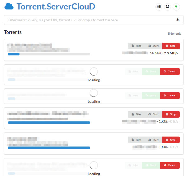 torrent server cloud